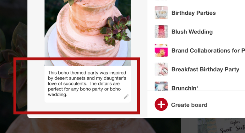 How to create strong Pin descriptions to drive more Pinterest traffic to your blog or website. 